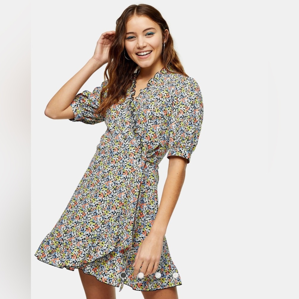 Topshop Multicolor Floral Mini Dress